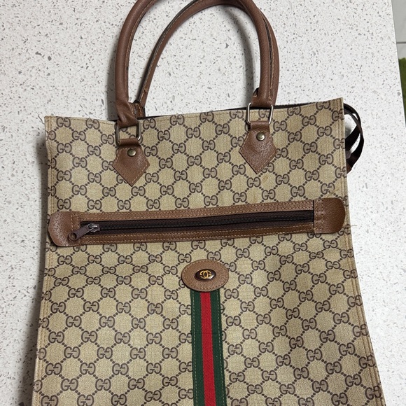 GG Collection Handbags - GG Brown Monogram Tote Bag